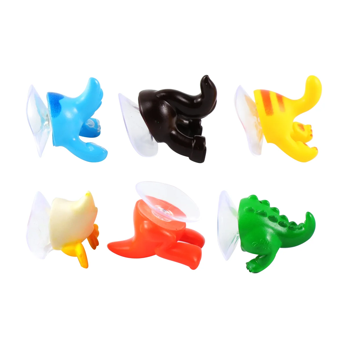 

6 Pcs Window Child Towel Hanger Animal Tail Wall Hook Ganchos Para Esferas Navideñas Sucker