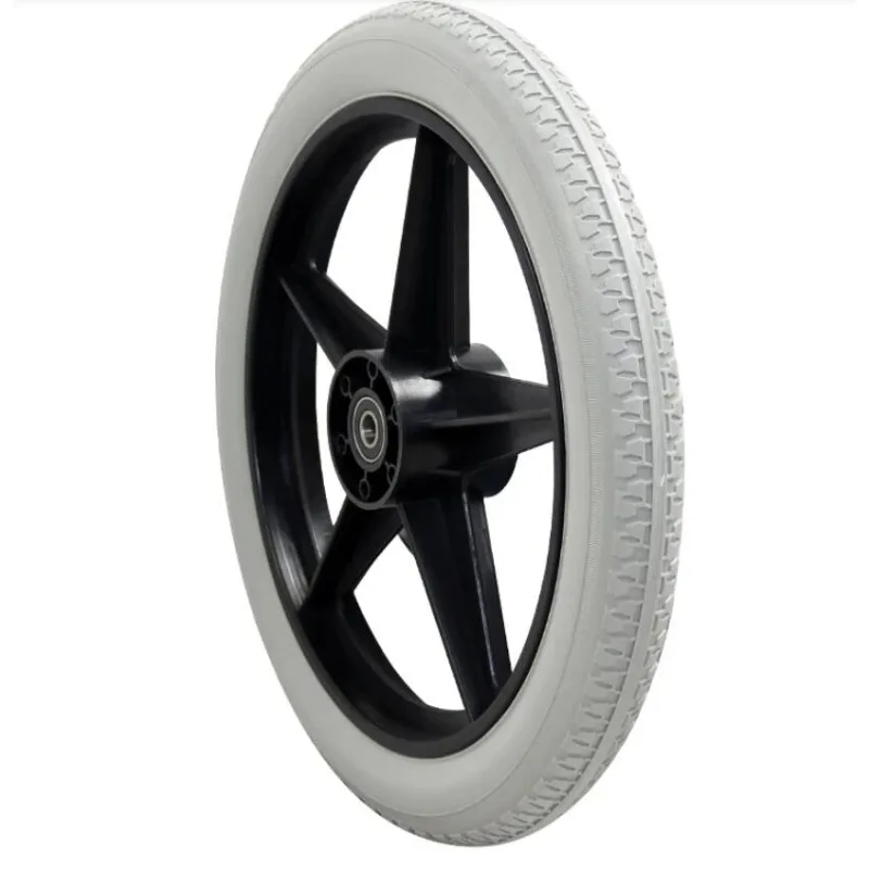 

Wheelchair Accessories 14 Inch Tire 14x1.75 Solid Non Pneumatic Rear Small