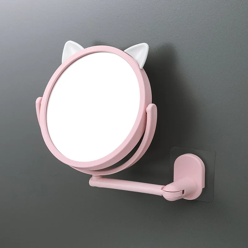 CX236 Fold Makeup Mirror Bathroom Wall Mounted Beauty Vanity Mirror Makeup Bath Cosmetic Folding Arm Smart Shaving Mirrors