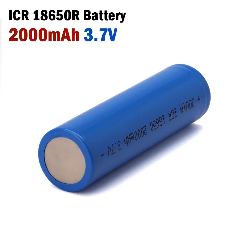 Batterie aste au lithium-ion, cellule d'alimentation 24.com, capacité réelle ICR 100%, 18650 mAh, 2000 V, 3.7, nouveau, 18650