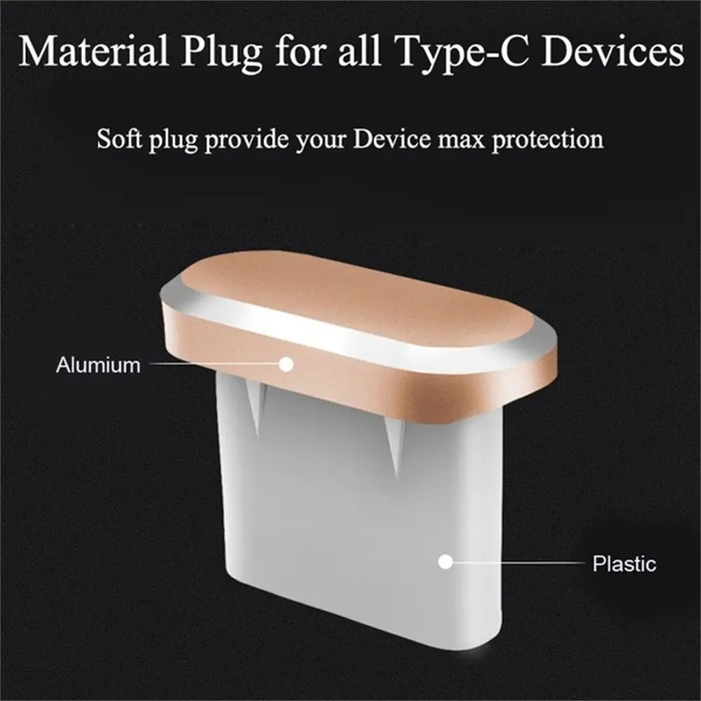 Metal Anti-Dust Earphone 3.5mm Jack Type C Charging Port Dust Plug For Samsung S10 Macbook