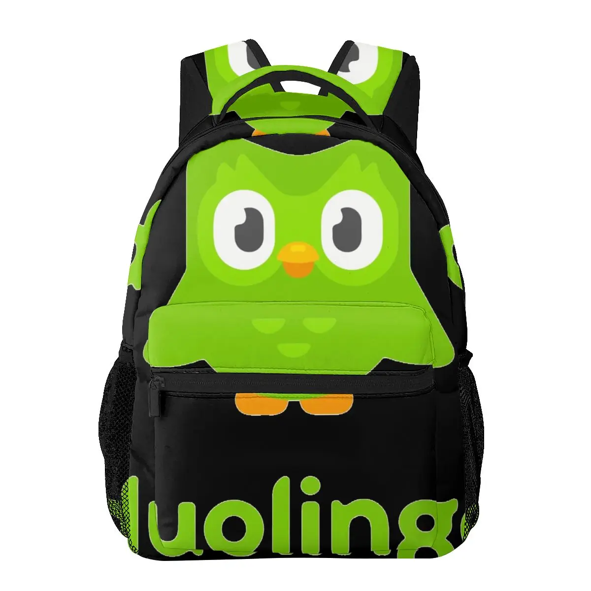 Duolingo-Unisex coruja Duo Casual mochila, estudantes, lazer, viagens, computador