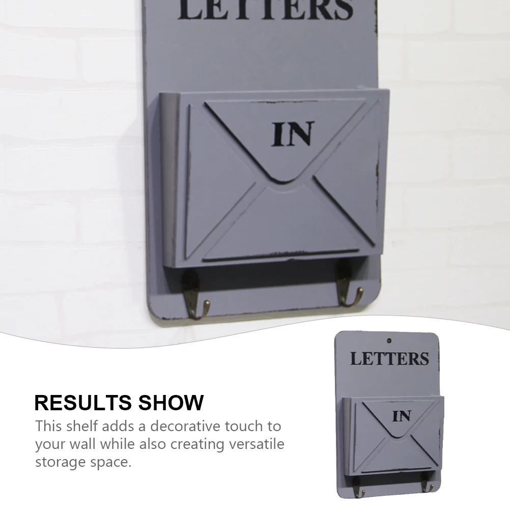 

Home Shelf Wall Mount Storage Rack for Keys Hats Scarves Coats Towels Mail Organizer Decorative Wall Hanging Key Holder