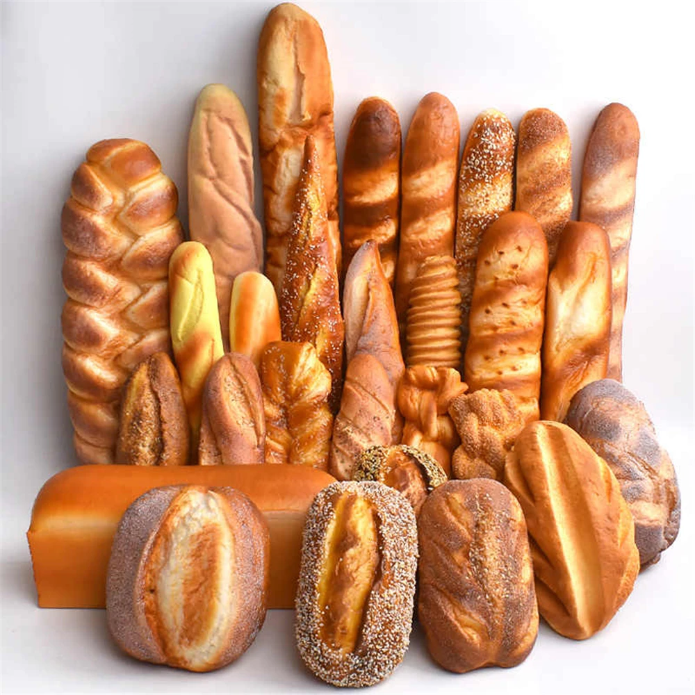 fake bread Artificial Food display props store shop decor Ficelle batard french Baguette Croissant simulation bread model