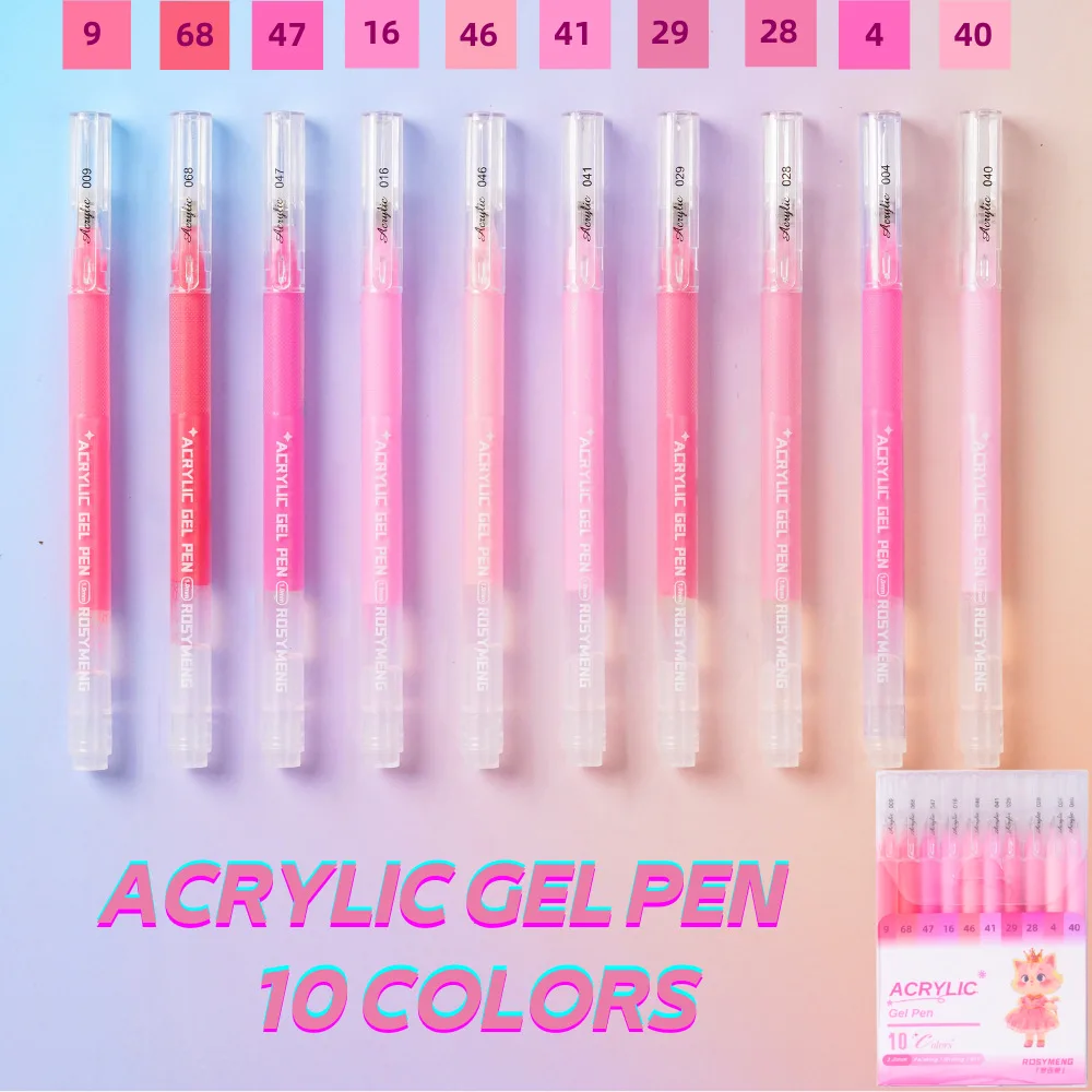 ROSYMENG 10/160 Kleuren Gelpennen, Acrylverf Handboek Pen Set, Multicolor Neutrale Pen, Schrijf- en Tekenmarkers voor Studenten