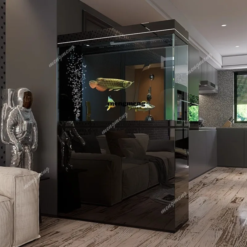 

Fish tank medium and large living room senior office creative ecological glass bottom filter smart aquarium