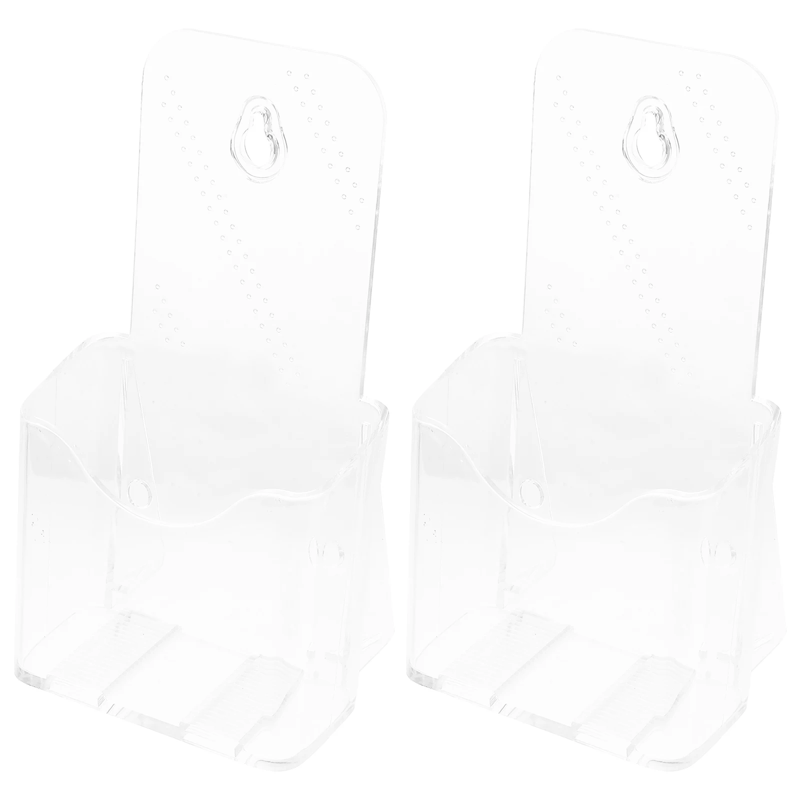 2pcs Acrylic Document Holder Desk Magazine Flyer Booklet Brochures Pamphlet Storage Display Stand Organizer