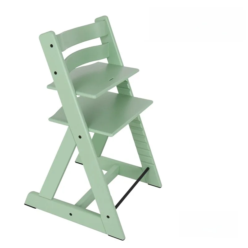 كرسي نمو الأطفال كرسي طاولة طعام من الخشب الصلب كرسي خشبي للأطفال في المنزل تعلم كرسي طعام للأطفال حديثي الولادة