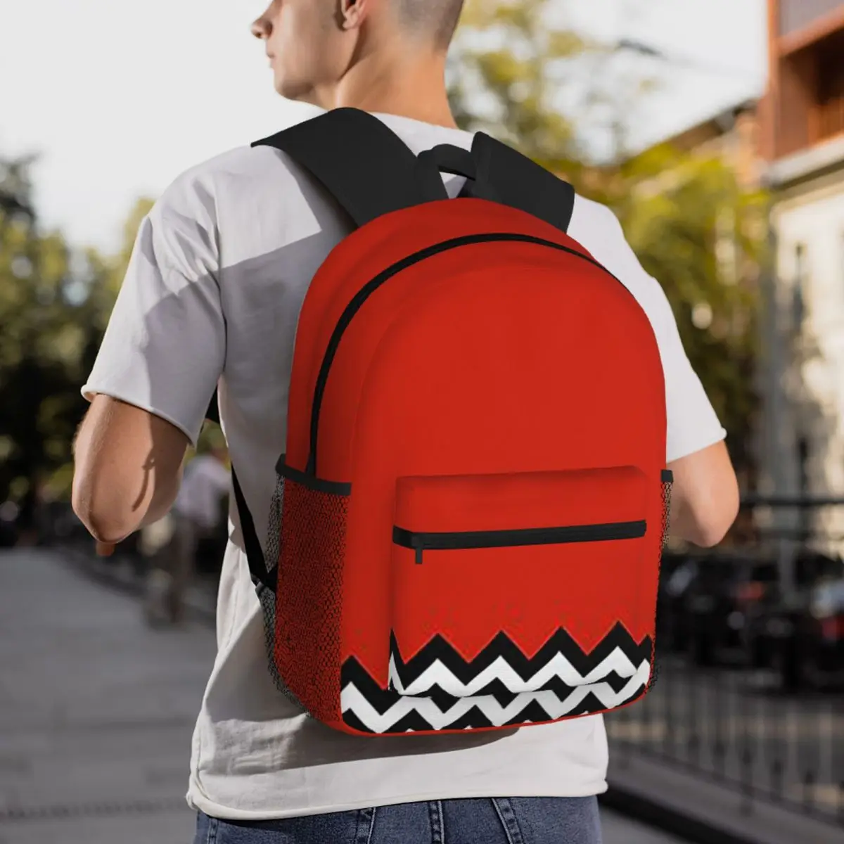 Black Lodge Twin Peaks Inspired Graphic Backpack Daypack Large Capacity Boys Girls BookBag School BagShoulder Bags for Men Women