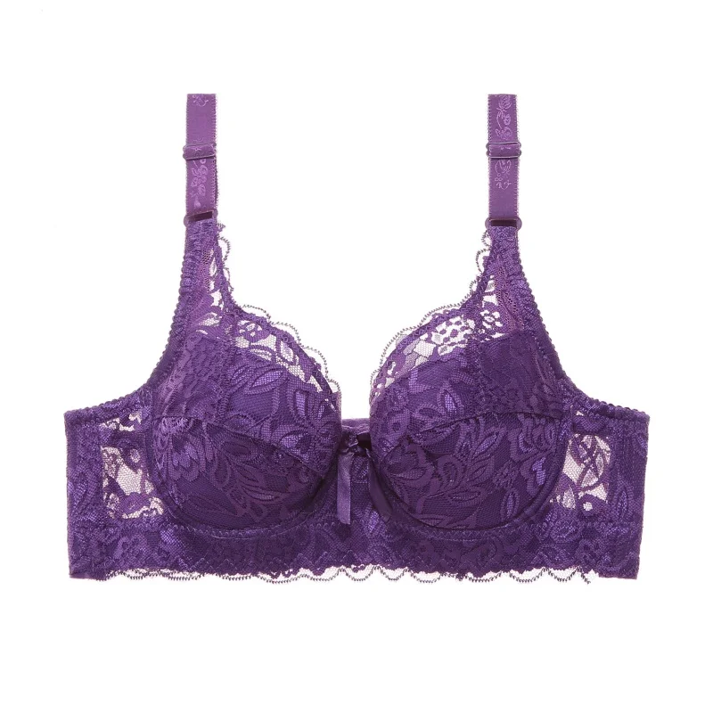 Plus Size Floral Lace Bra with Underwire