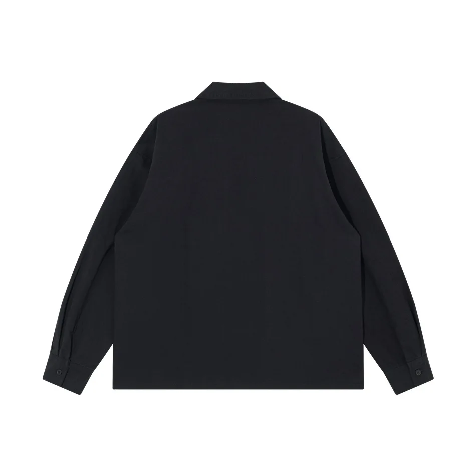 Autumn Men Streetwear Fashion Loose Casual Splice Pure Cotton Long Sleeve Cargo Shirts Cityboy Oversize Blouses