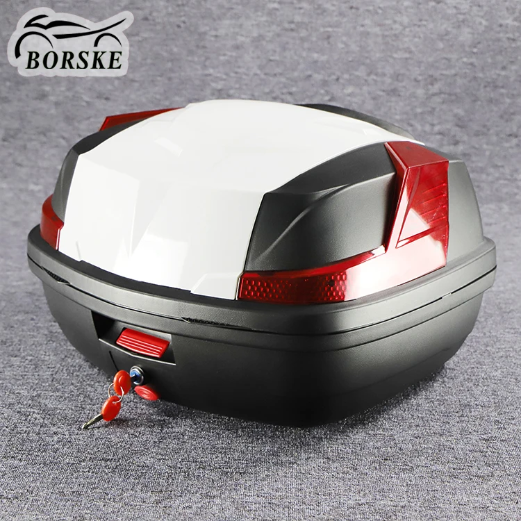 Motorcycle large top tail box large capaticy can store two helmet