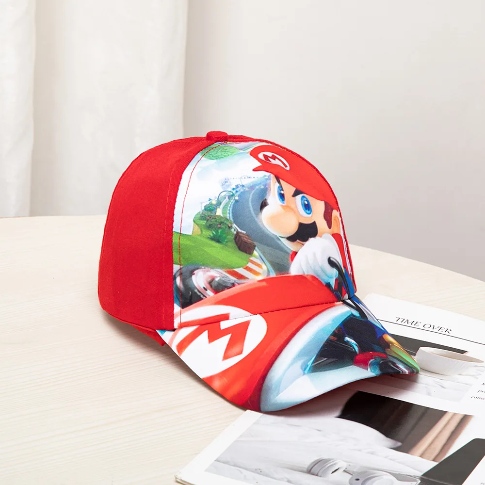 Super Marios Bros Cotton Hat for Boys Girls Breathable Baseball Cap for Toddlers Adjustable Outdoor Sport Hats Kids Ages 3-9