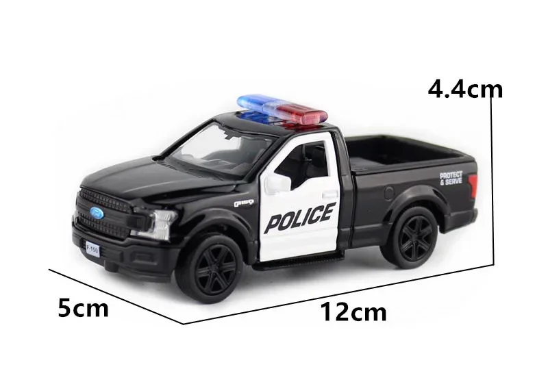 MaKeda1:36 Dodge Ford Mustang F150 Pickup Police Model Auto Pull Back Gift