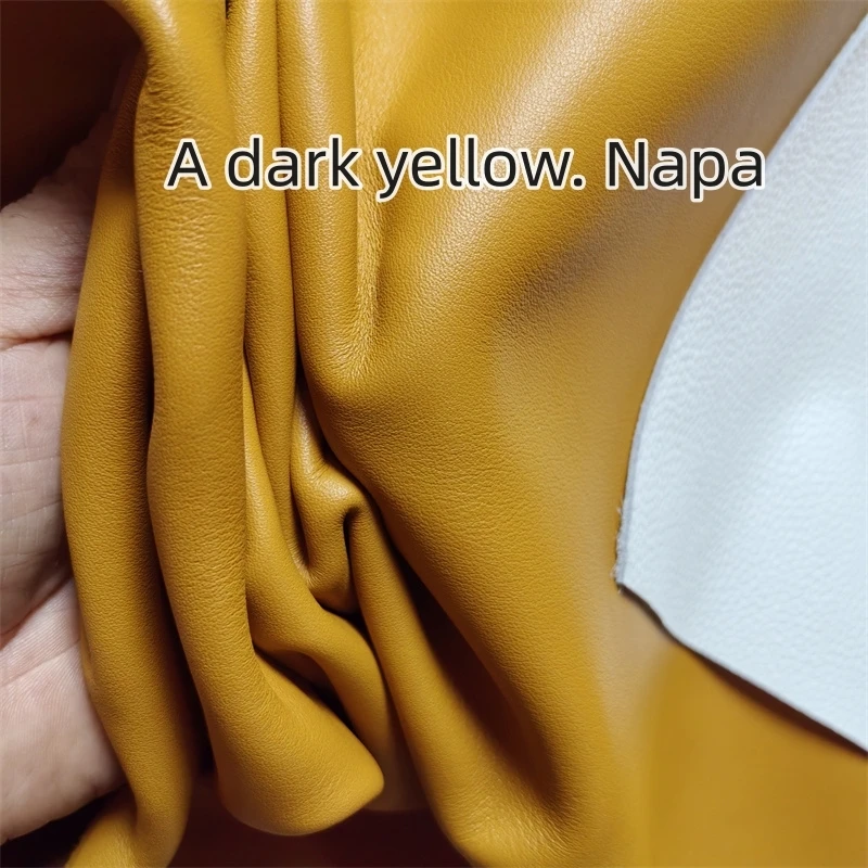 1.5mm Orange Yellow Cowhide. First Layer Leather. Real Leather Fabric. Handmade DIY For Seat Restoration. Full-Sheet Cutting