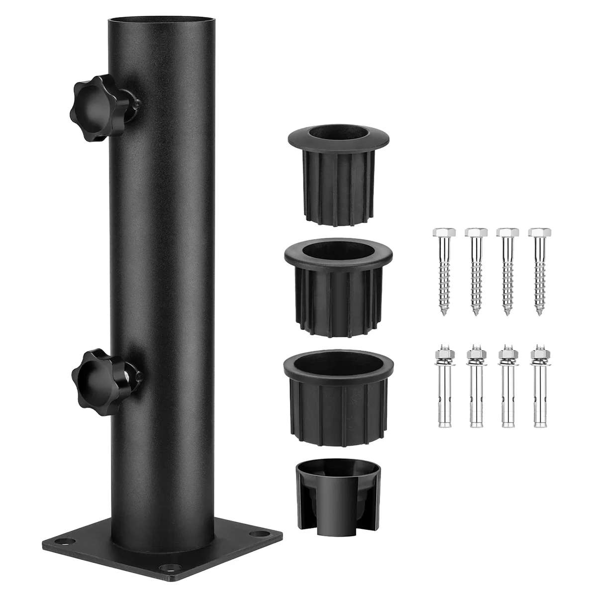 

Patio Umbrella Stand Base, Outdoor Umbrella Holder and Clamp on Decks, Table Umbrella Stand in Patio and Courtyard