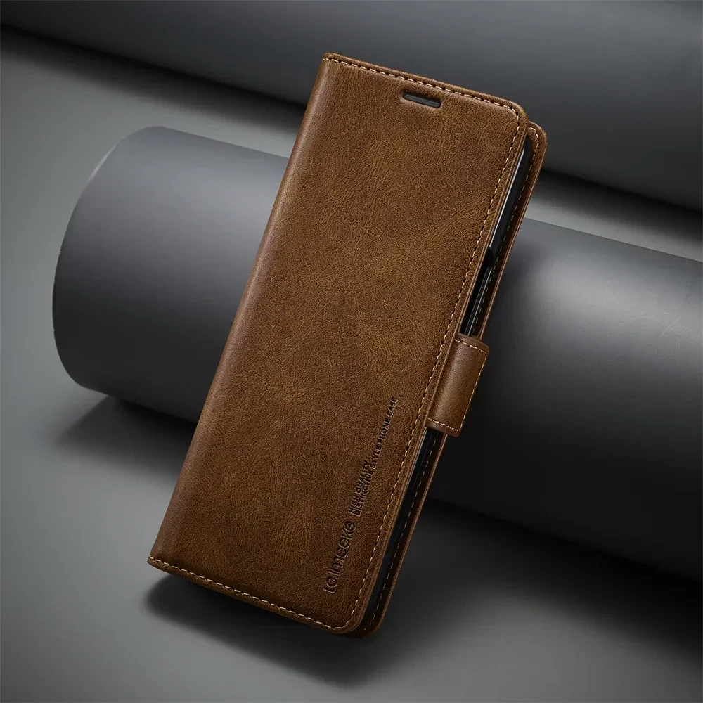 Leather Wallet Phone Case For Samsung Galaxy Z Fold 7 6 5 4 3 Fold7 Fold6 Fold5 5G Cover with RFID Blocking Credit Card Holder view 2