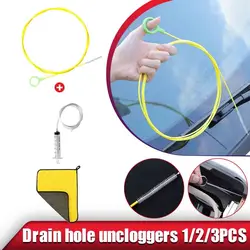 230cm Car Pipe Dredging Cleaning Brush Automatic Sunroof Long Hose Brush Detail Cleaning Tool Spiral Cleaning Brush Car Details