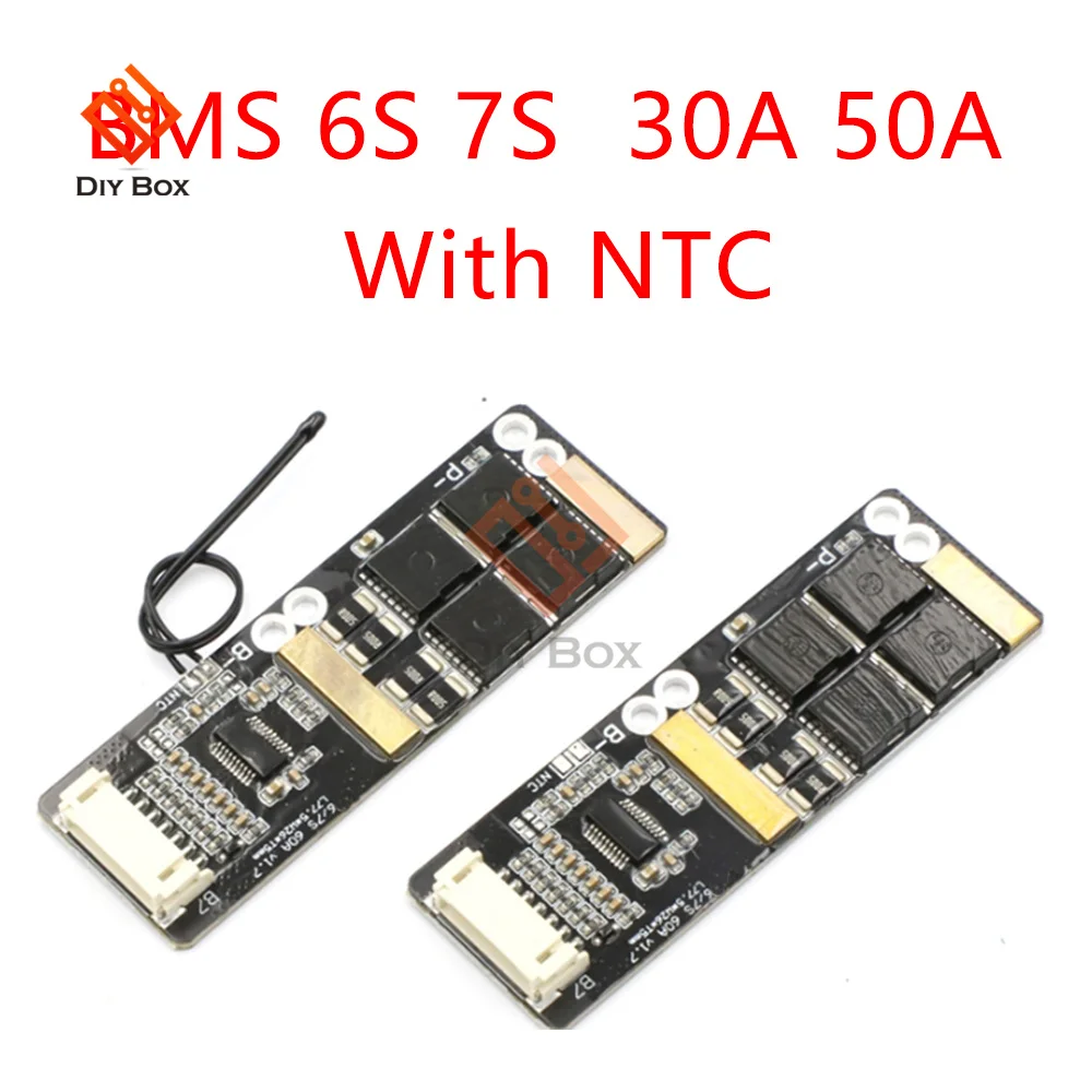 6S 30A/7S 30A/6S 50A/7S 50A BMS Board with NTC for 3.7V Ternary Lithium Battery Protection Board/BMS 7S/BMS 6S Board