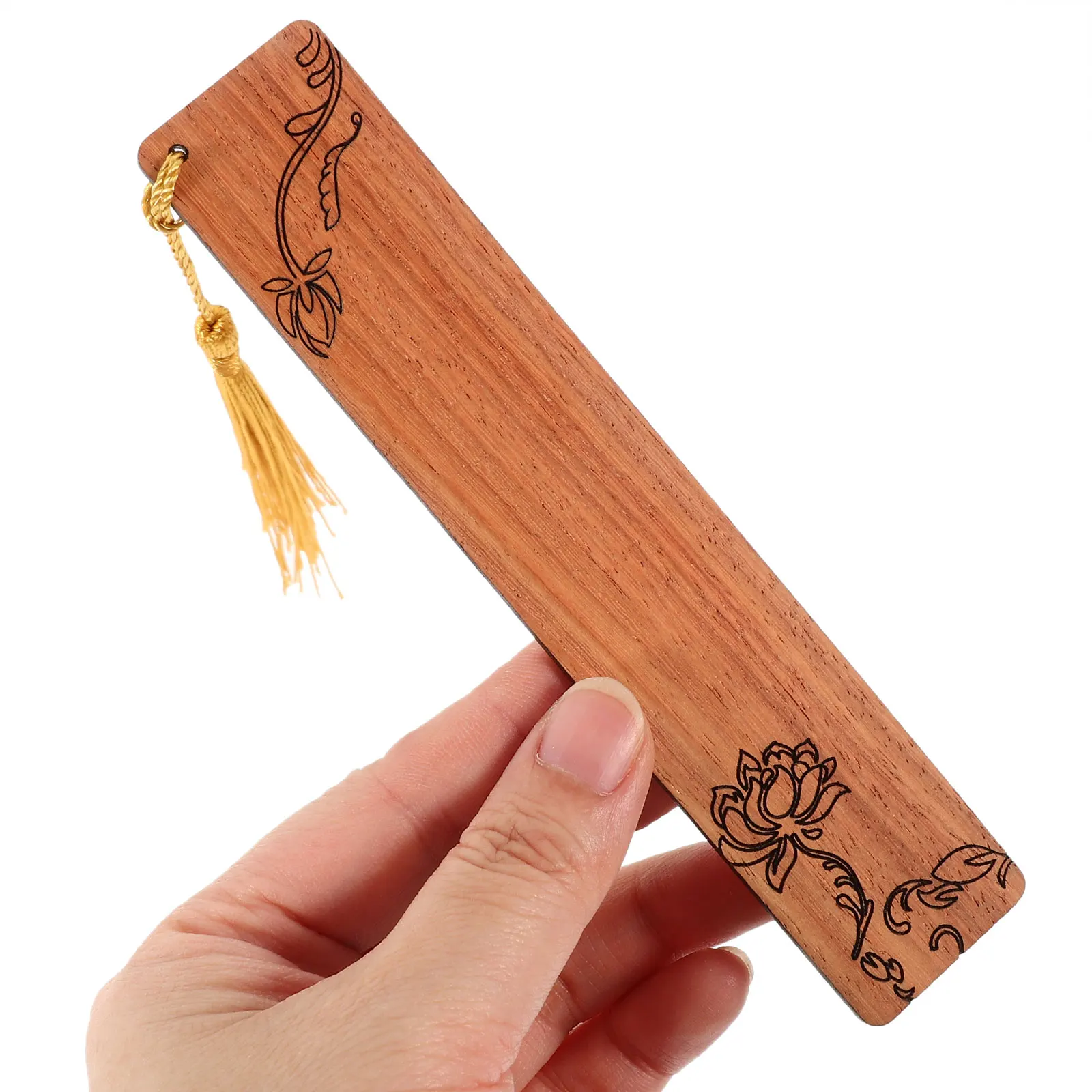 

Wooden Bookmarks Flower Shape Page Markers Gifts Retro Decor Vintage Labels Bookmark Tassels Wooden Tags Student