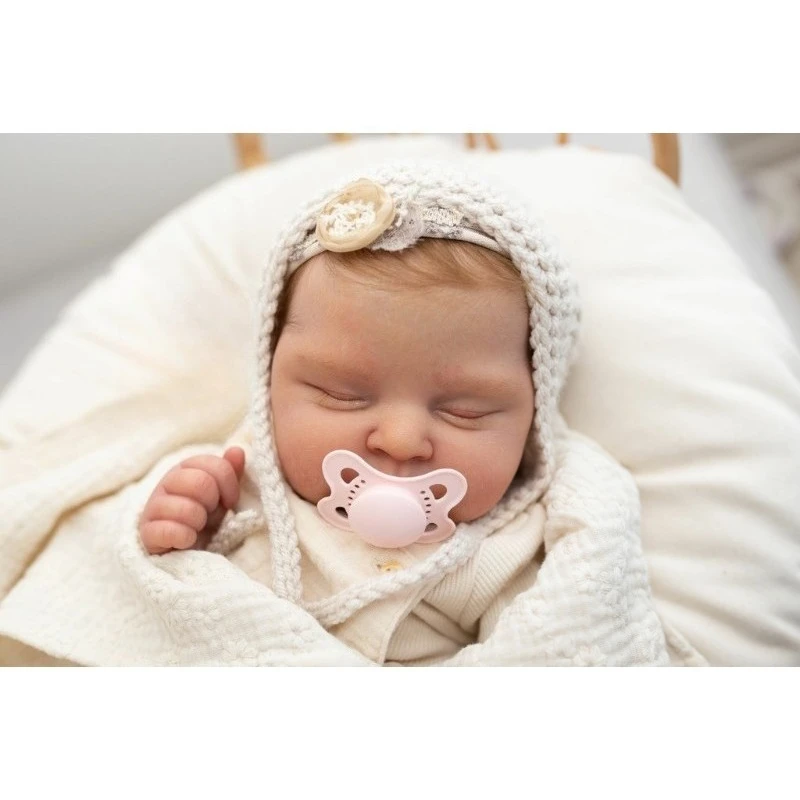 21 Inch Sleeping  Reborn Doll Kit Peaches  DIY Baby Doll Parts with Cloth Body Already Painted DIY Doll Kit