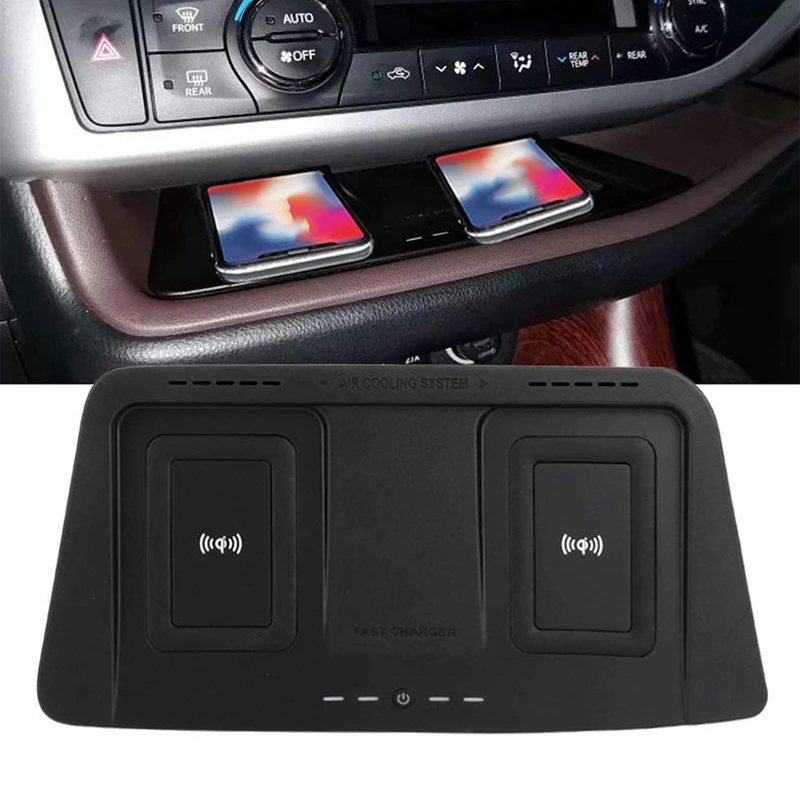 15W Wireless Charger For Toyota Highlander 2015-2019 Charging Pad Quick Charge Phone Mount Holder Replacement