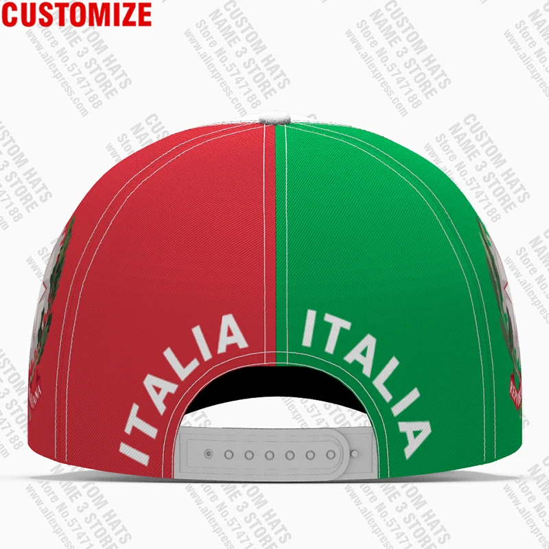 Italy Baseball Cap 3d Free Custom Name Team Logo It Italiana Hats Ita Country Travel Fishing Italian Nation Italia Flag Headgear