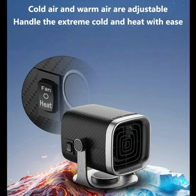 Lenovo Car Heater 12V/24V Electric Cooling Heating Fan Electric Heater Fan Windshield Defogging Demister Defroster Car supplies