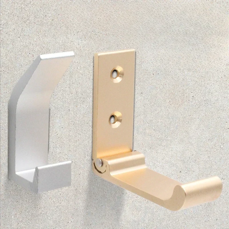 Aluminum Alloy Folding  Solid Multifunctional Clothes Door Back Wardrobe Bathroom KitchenHat Entrance Single Hook