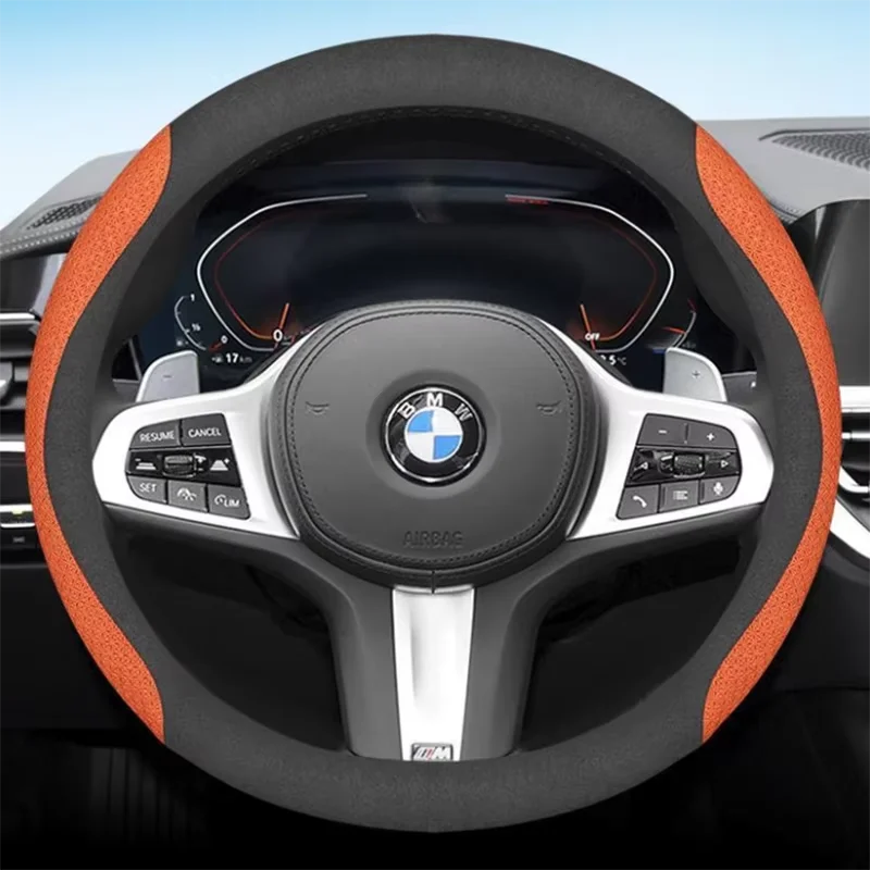 

Leather Car Steering Wheel Cover For BMW E46 E90 E60 F30 F10 E39 F20 G20 E36 E87 G30 E92 X3 X5 E70 F11 E91 F31 E30 Accessories