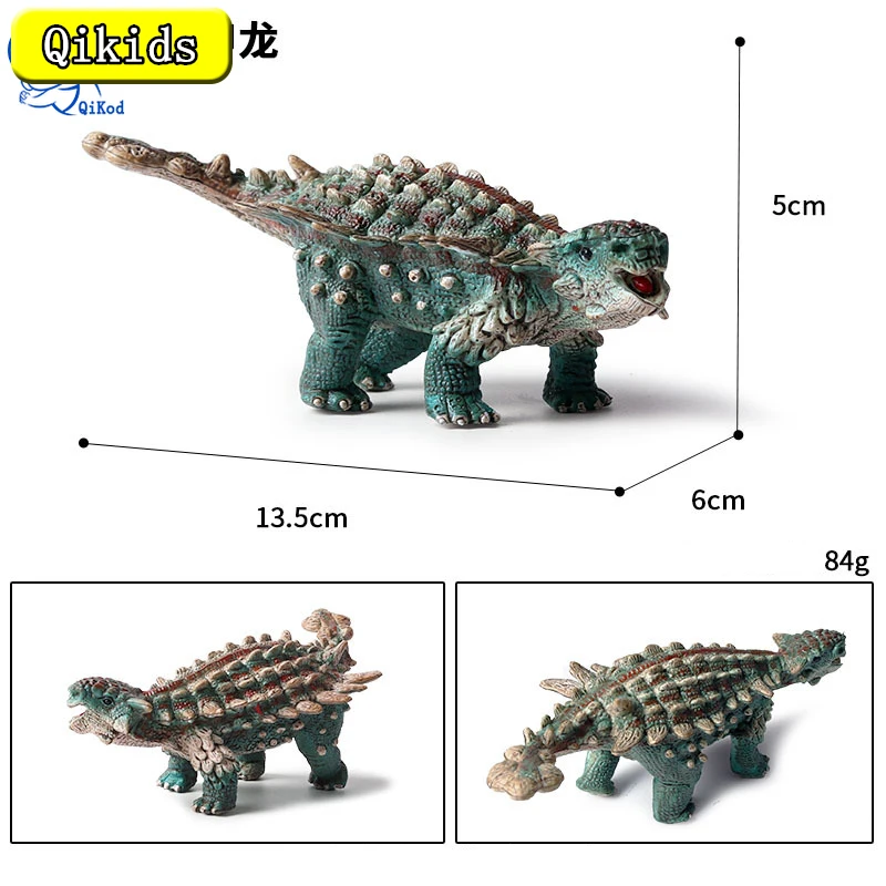 Jurassic Simulation Dinosaur Toy New Nail Dragon Solid Static Dinosaur Model Ankylosaurus Baotou Animal Figure Ornaments Child