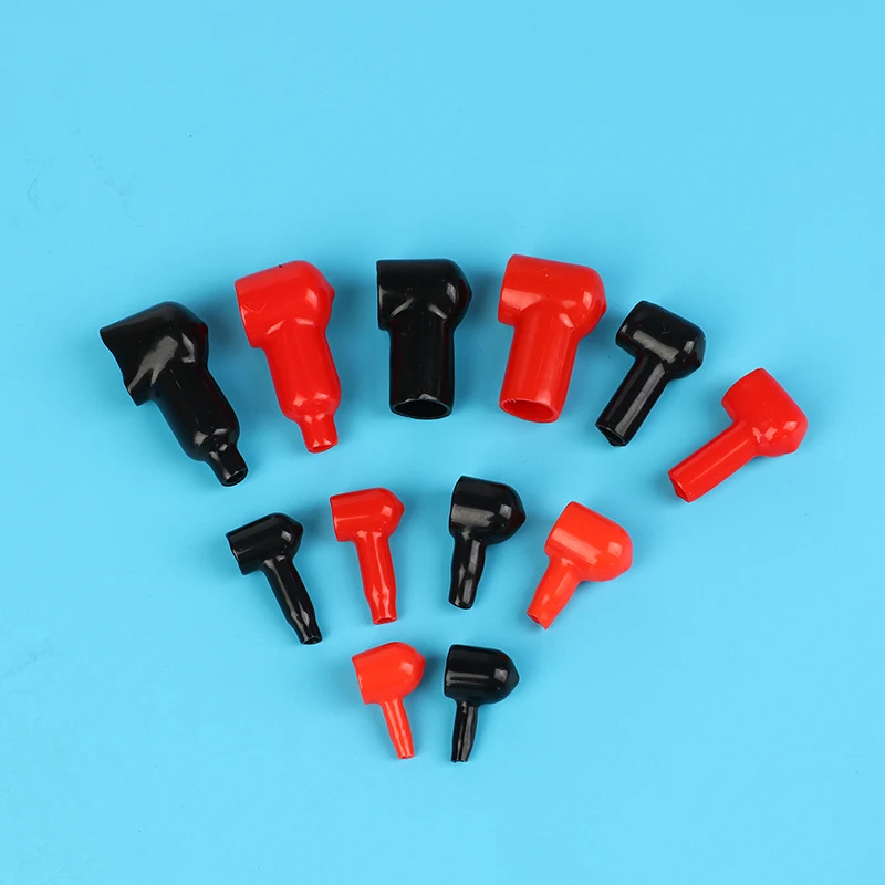 2 Pcs Battery Terminal Boots Covers Insulating Protector Cable Lug Caps Insulating Covers Replacement Tools Red/Black