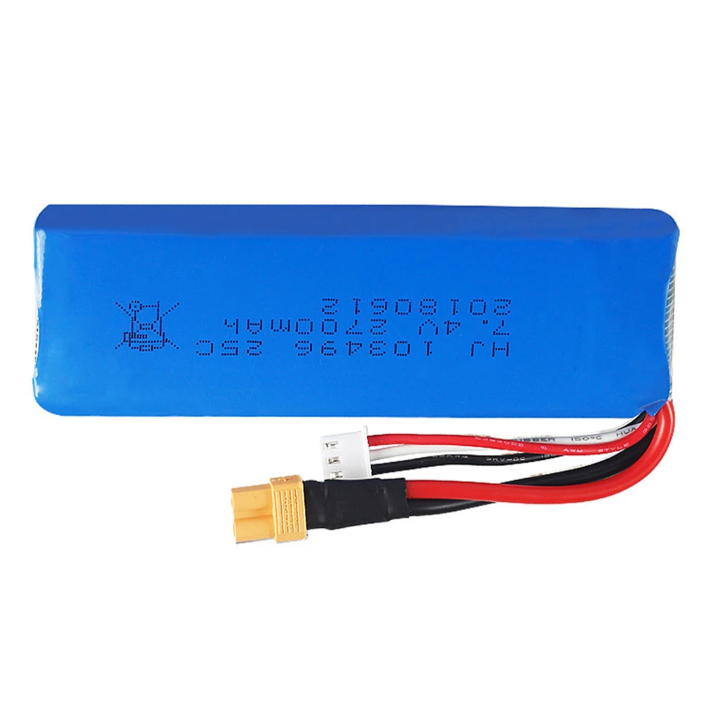 5PCS 7.4V 2700mAh Lipo Batteria per MJX Bugs 3 B3 RC Quadcopter Pezzi di Ricambio 7.4V 2S Ricaricabile ad alta capacità RC giocattoli Batteria