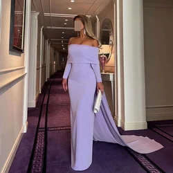 Yipeisha Elegant Elastic Satin 2024 Evening Dress Mauve Cape Sleeve Mermaid Prom Dress 2024 Formal Party Dress