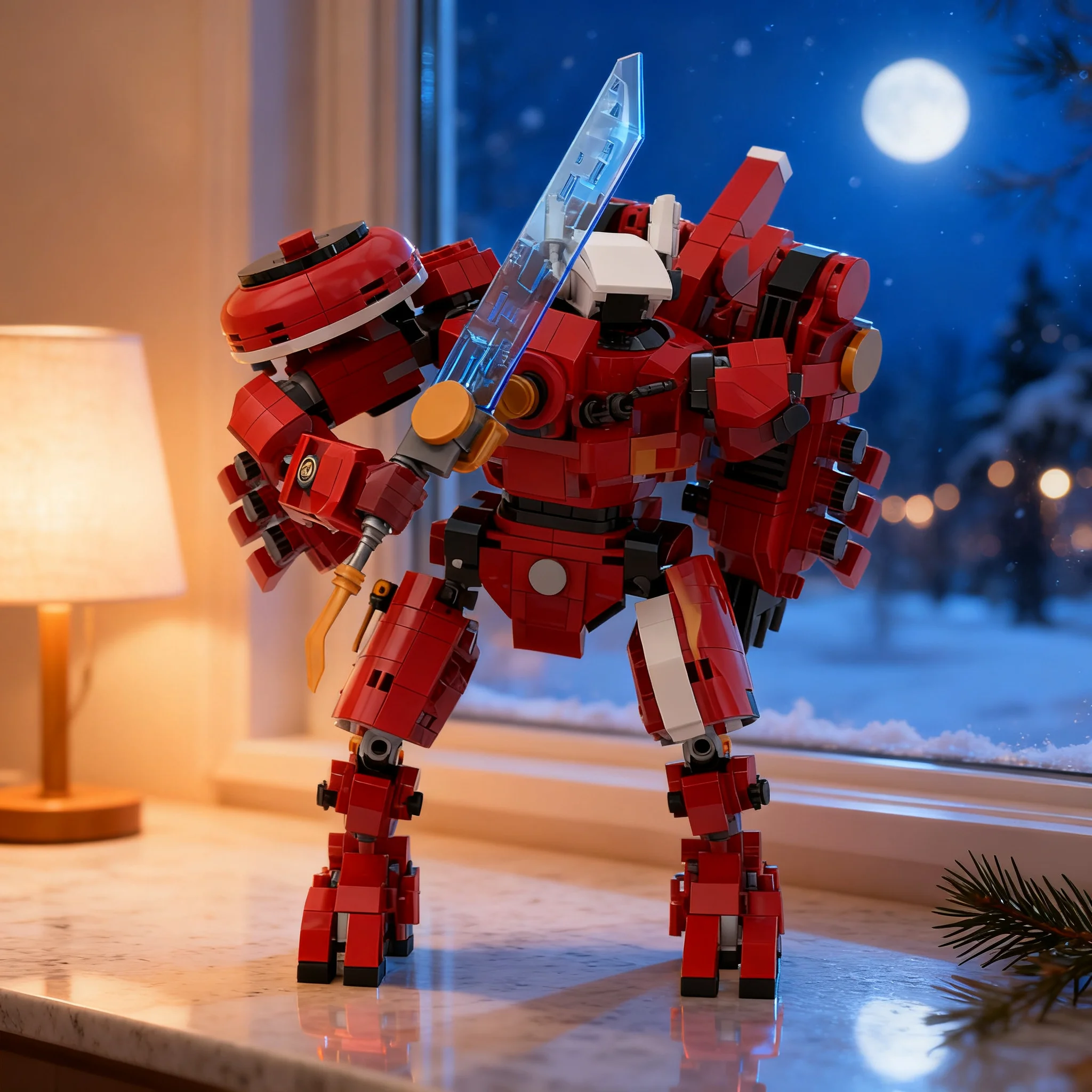 917pcs MOC Other T'au Empire - Commander Farsight (Modern Version) Model Christmas Gift DIY Collectible Living Room Decoration