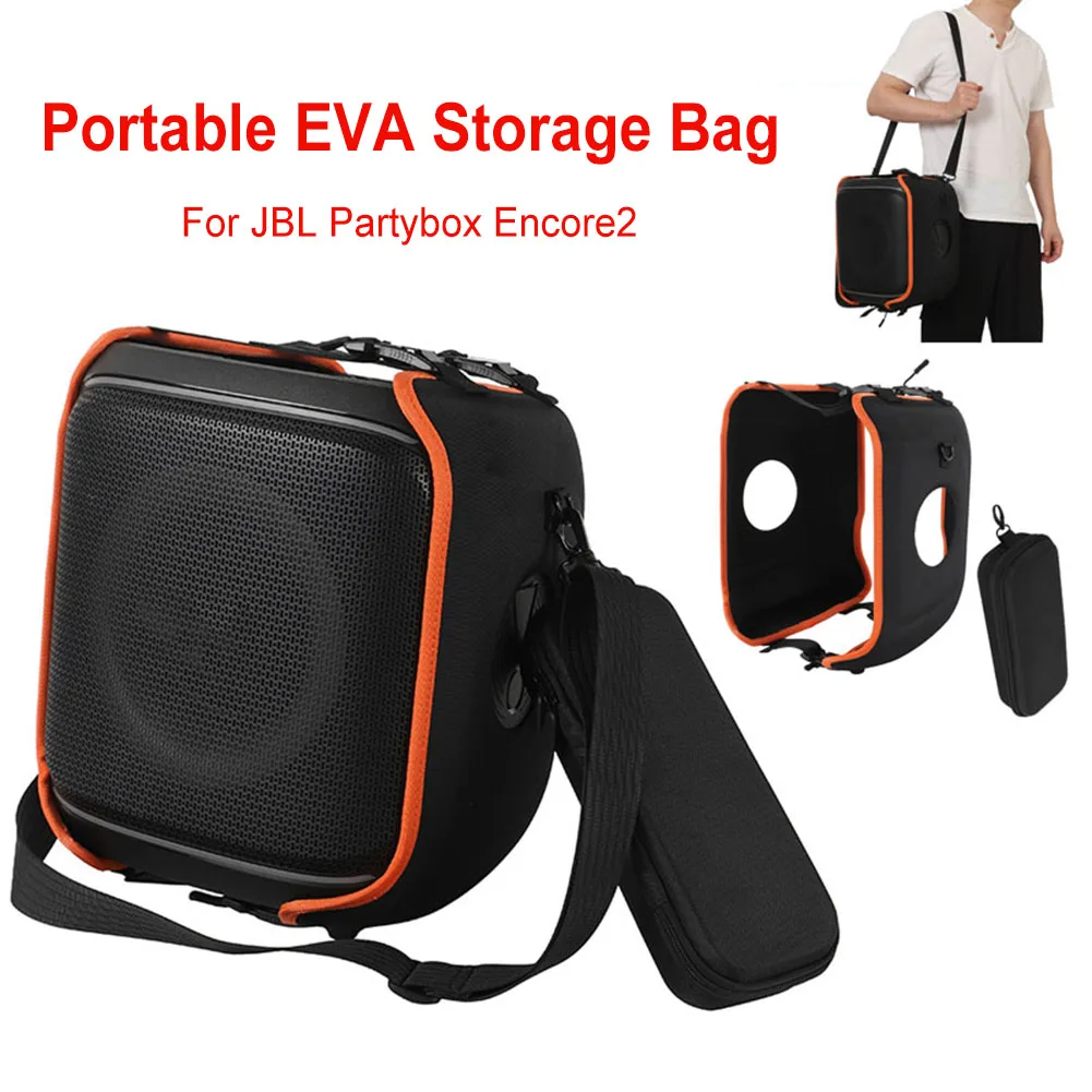 

Portable Protective Case Large Capacity Padded Storage Bags with Mic Pocket Outdoor Travel Speaker Case for JBL Partybox Encore2