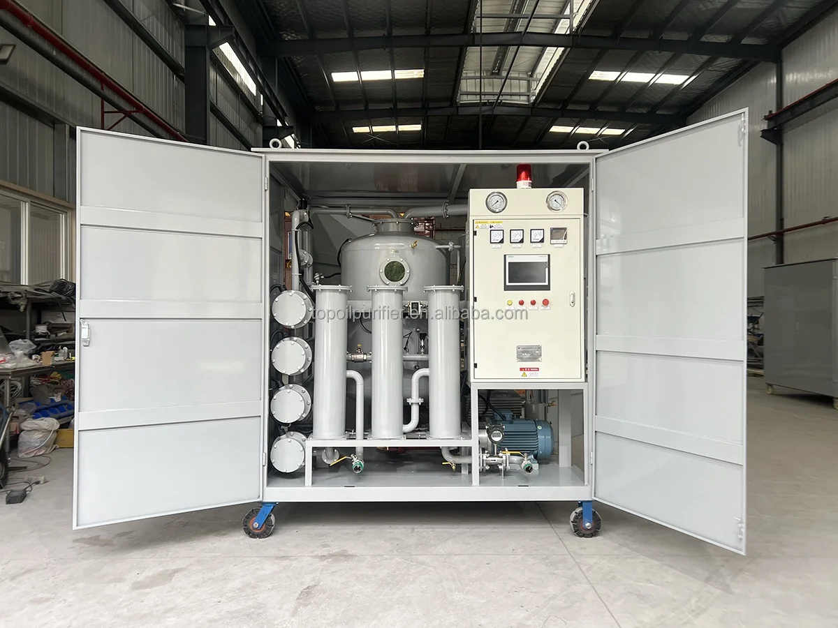 Máquina de tratamiento de aceite de aislamiento directo de fábrica, residuos en exteriores