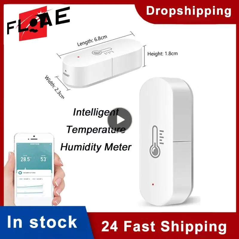 For Tuya Temperature Humidity Sensor Remote Monitoring Intelligent Linkage Monitor Smart Home Work With Alexa Assistant