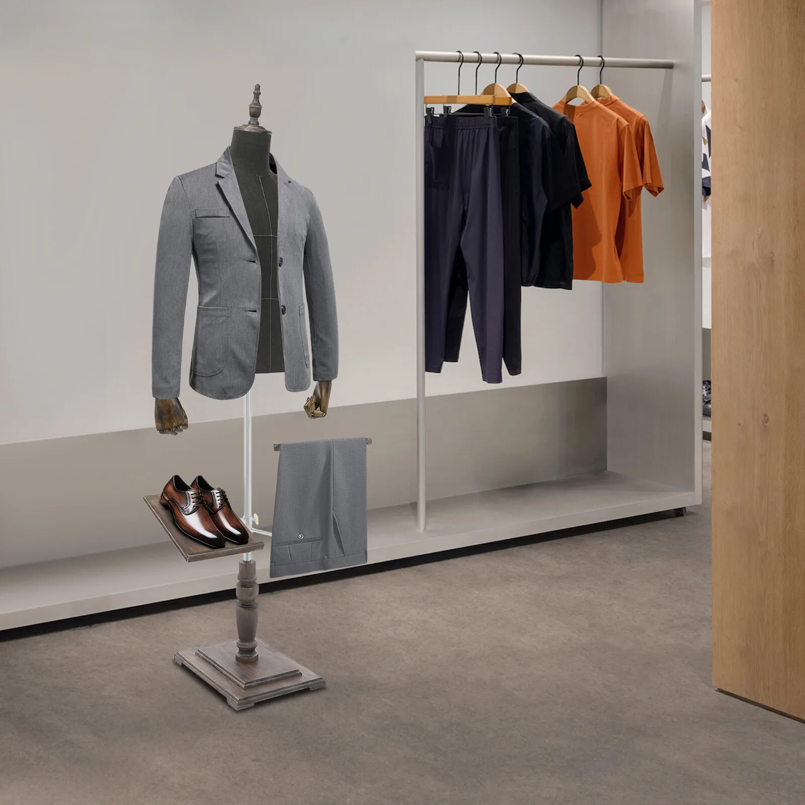 

Male Clothing Display Racks Clothing Store Male Clothing Display Props Height Adjustable Clothing Display Racks Form Mannequin