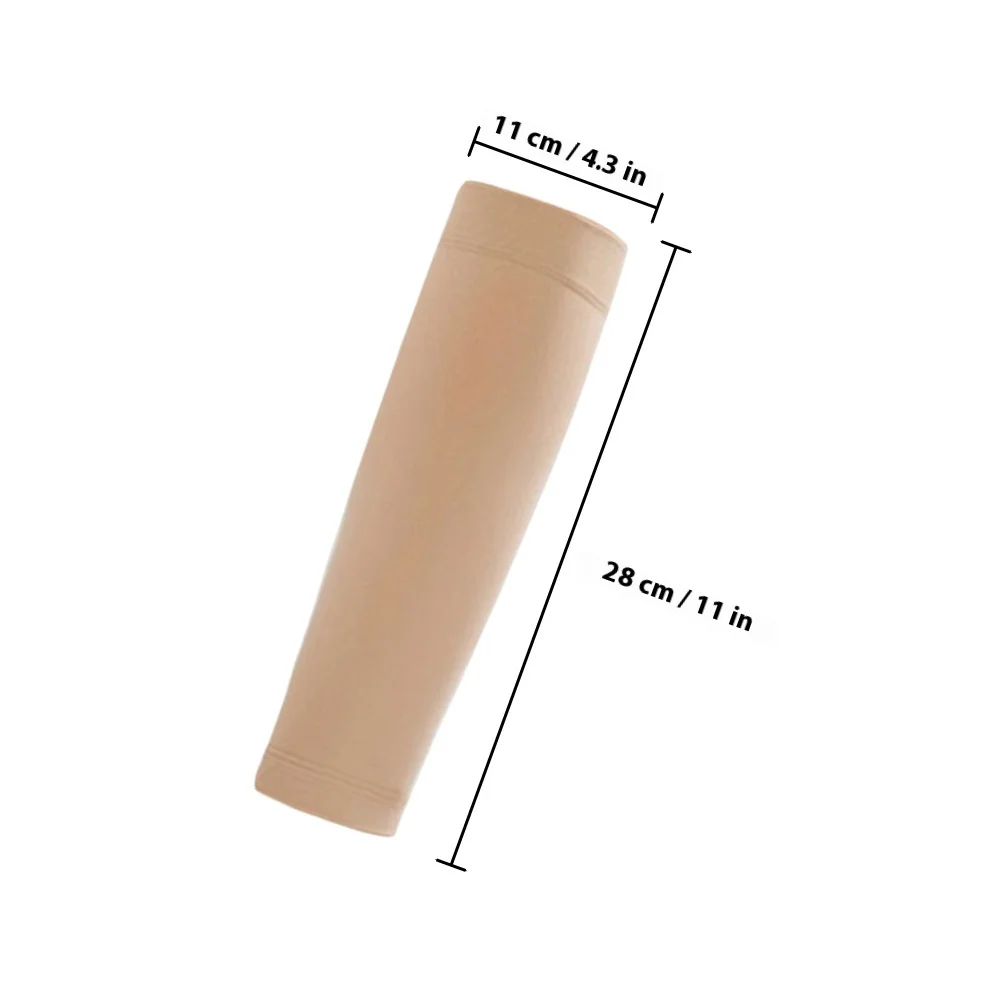 زوج واحد من أكمام ضغط ربلة الساق للرجال خفيفة الوزن قابلة للتنفس تدعم تشغيل التدريب في صالة الألعاب الرياضية وكرة القدم وتصميم أكمام الركبة