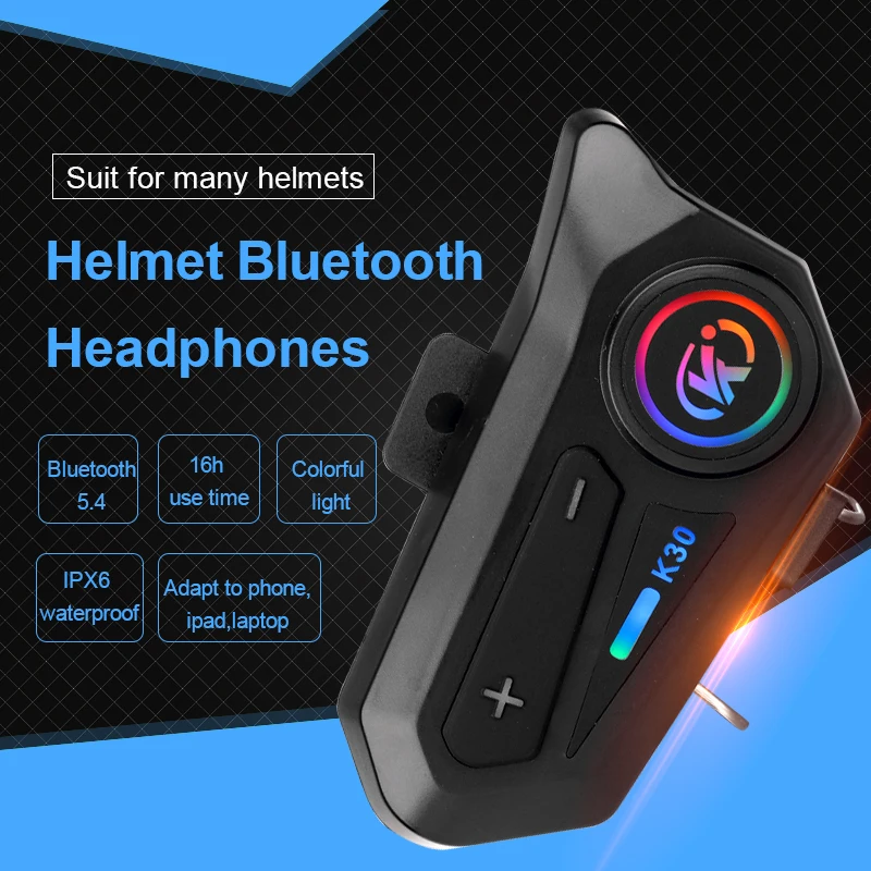 Motorcycle Helmet Bluetooth Headset Rider Headset Full Helmet 3/4 Helmet Waterproof IPX6 Music Player Communication Speaker