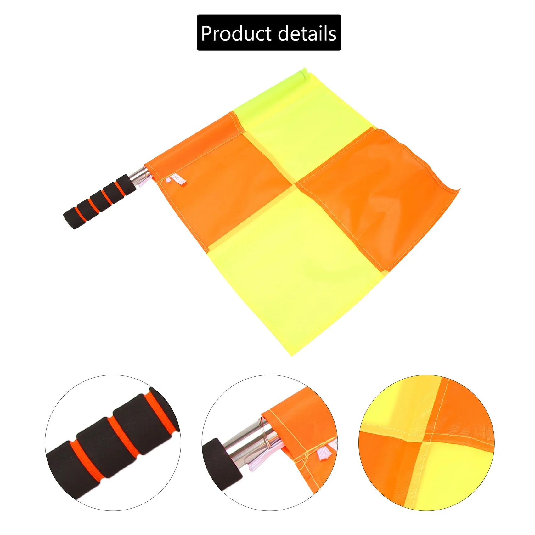 A12E-Soccer Referee Flags With Carrying Bag Football Judge Linesman Sideline Fair Play Sports Match Flags Referee Equipment