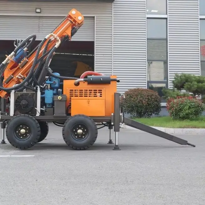 Customized 200M Deep Borehole Wheel Crawler Diesel Hydraulic Portable Ground Sink Adaptation Deep Water Well Drilling Rig