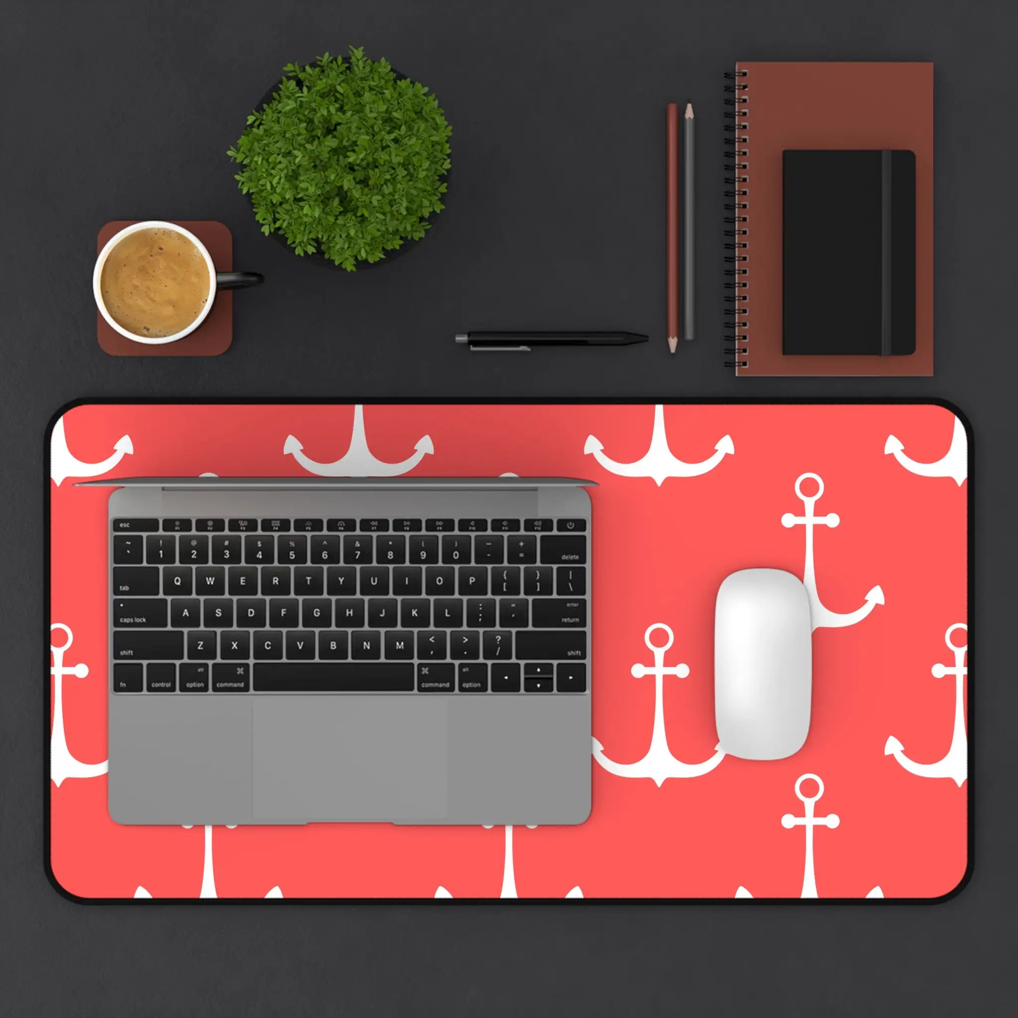 Red Ship Anchor Mouse Pad, Non-slip Waterproof Gaming Mousepad,office Gaming Table Decorative Mat, The Perfect Gift for Friends.