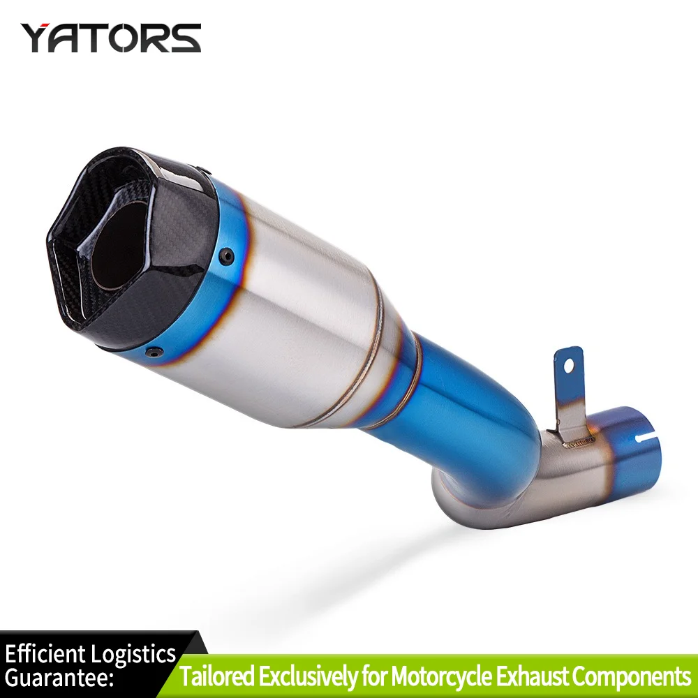 

For Honda CBR650R CB650R CBR650F CB650F 2014-2025 Motorcycle Slip on Line Exhaust Modify Kit Carbon Tip Muffler Tube