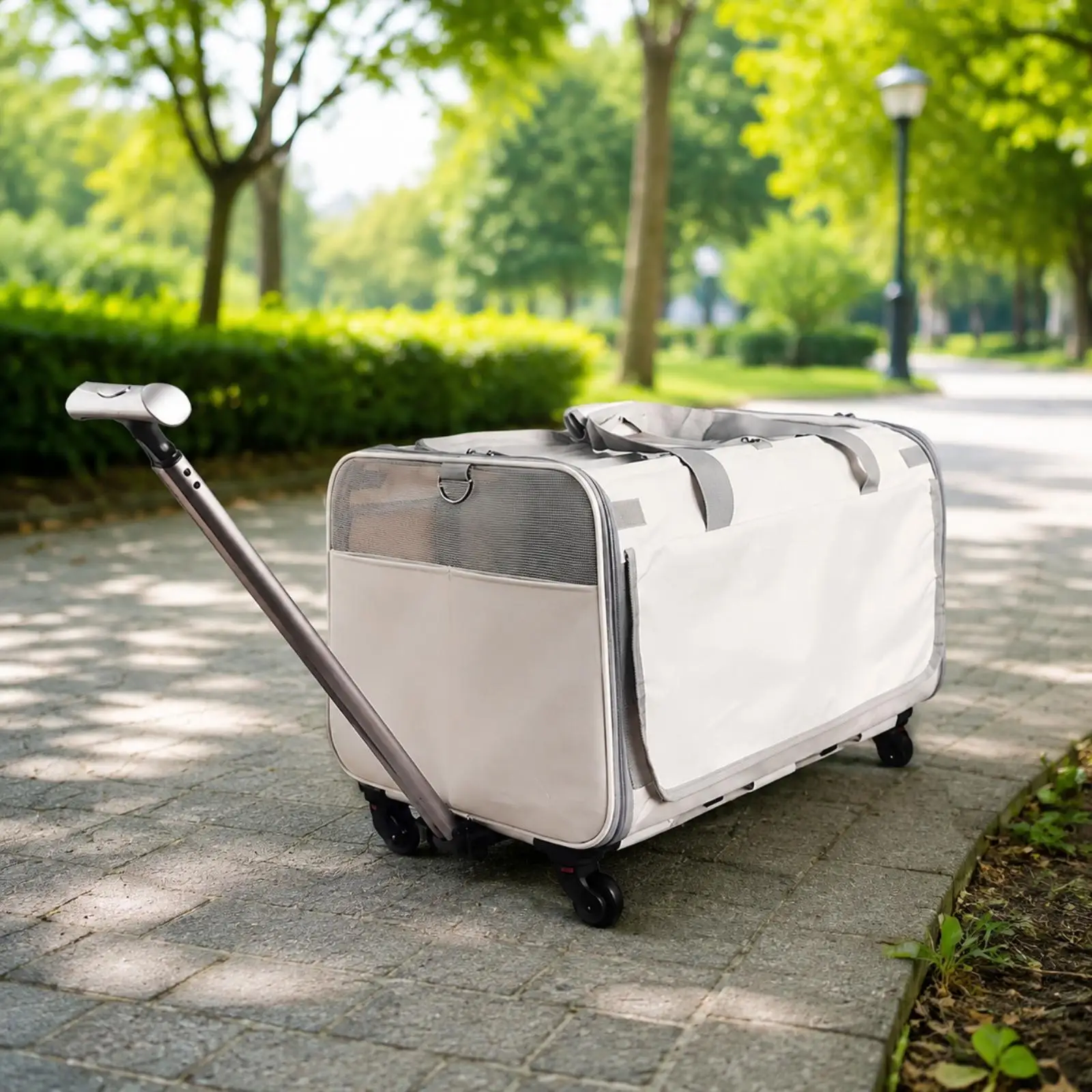 Pet Pet Pushchair with Detachable Carrier Travel-Friendly Foldable Pet Pet Pushchair Portable for Small Dog Owners, Outdoor