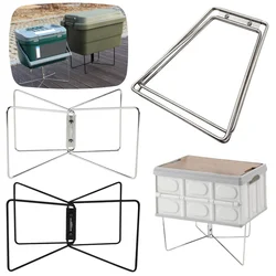 Camping Foldable Metal Stand Aluminum Alloy Box Stand Stainless Steel Organizer Box Folding Stand Outdoor Storage Boxes Shelves