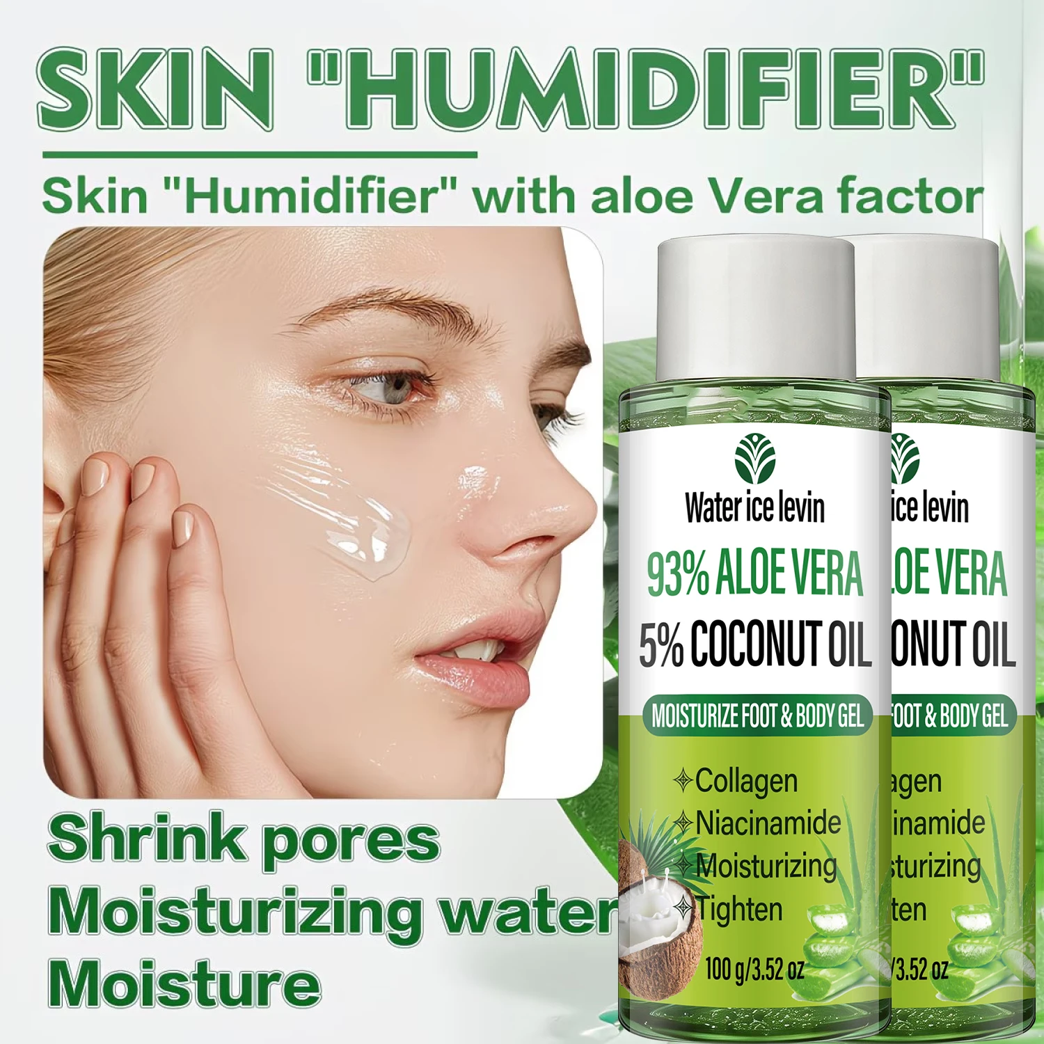 Collagen & Hyaluronic Acid Body Gel with Tripeptide, Firming Moisturizing Foot & Body Care Gel