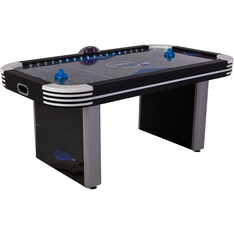 Interactive Air Hockey Table Featuring All-Rail  ing and In-Game Music