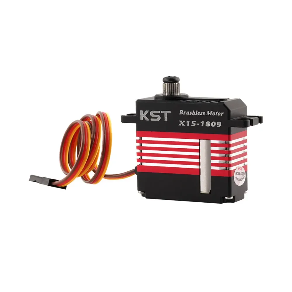 

New KST X15-1809 V8.0 24Kgf.cm 0.07sec Brushless HV Mini Swash Plate Cyclic Servo For RC Helicopters